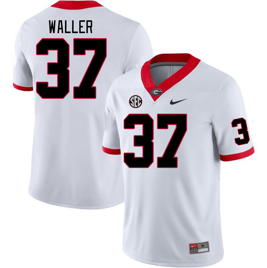 Men #37 Henry Waller Georgia Bulldogs College Football Jerseys Stitched-White